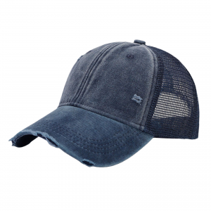Distressed Washed Mesh-Back Dad Cap