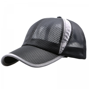 Quick-Dry Spliced Panel Mesh-Back Cap