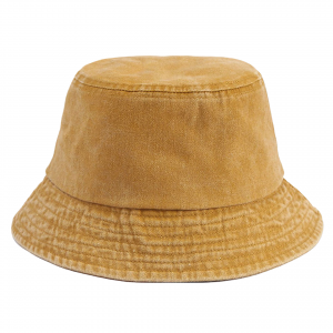 Solid Distressed Denim Bucket Hat
