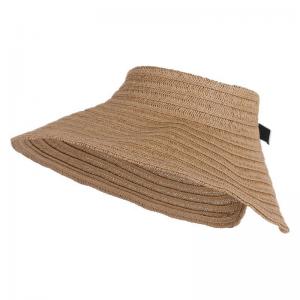 Straw Visor Hat with Shaped Iron Wire