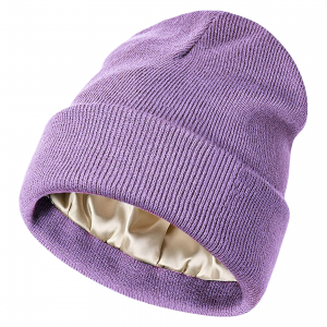 Satin Lining Cuffed Beanie