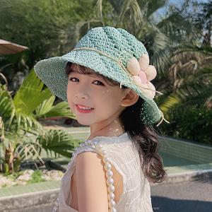 Flower-Decorated Straw Hat