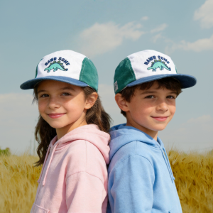 Kids' Color Block Flat Brim Cap
